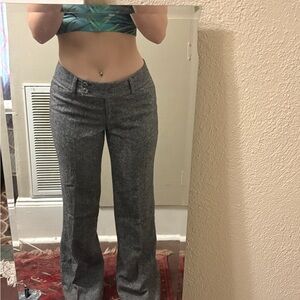 White House Black Market Gray Flared Trousers